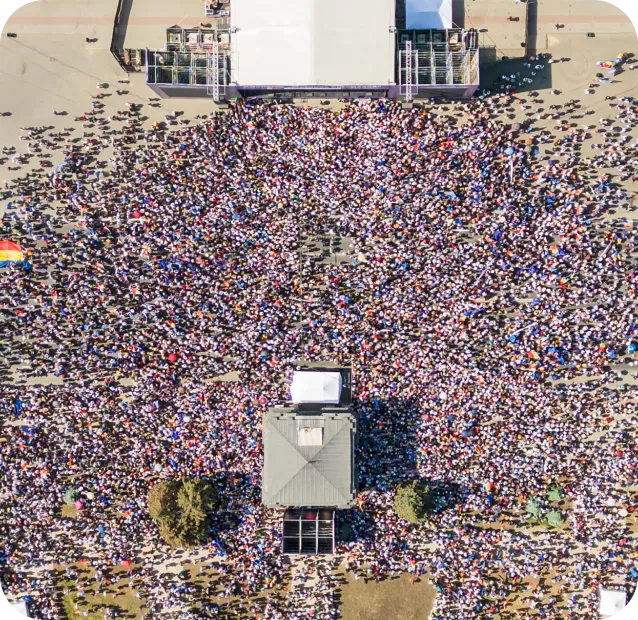 Large crowd at event