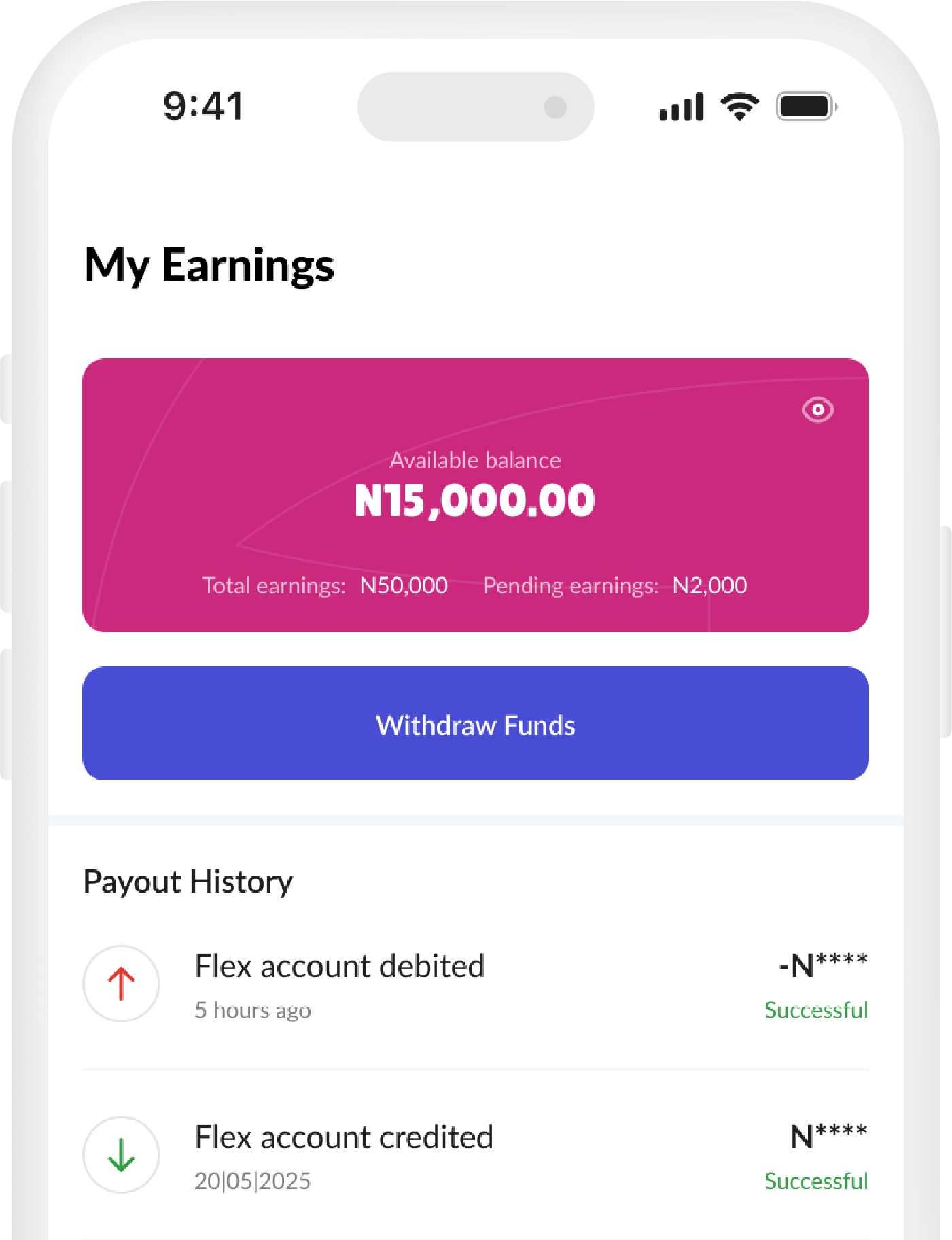 flexXxa App Dashboard